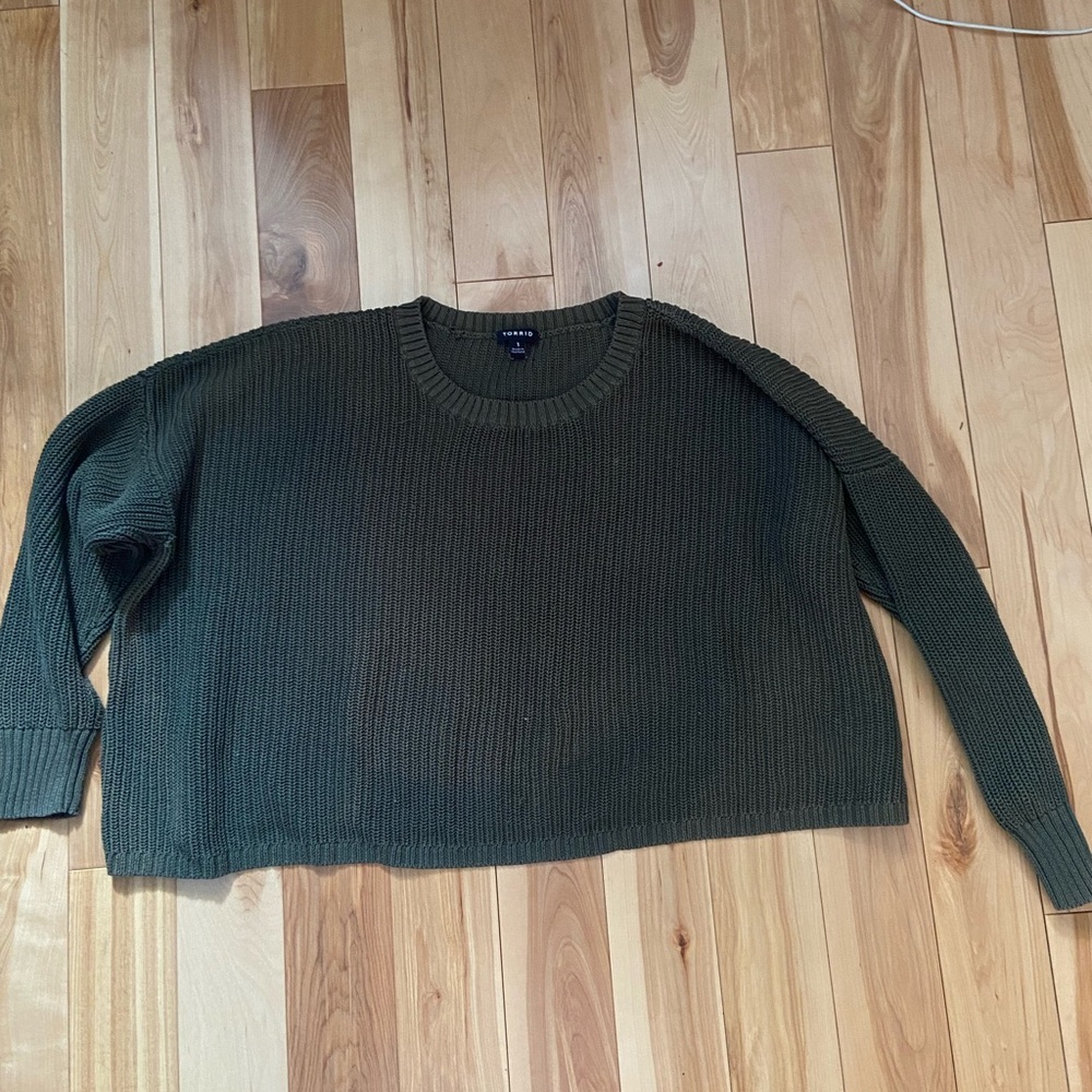 Forest Green Torrid crop sweater